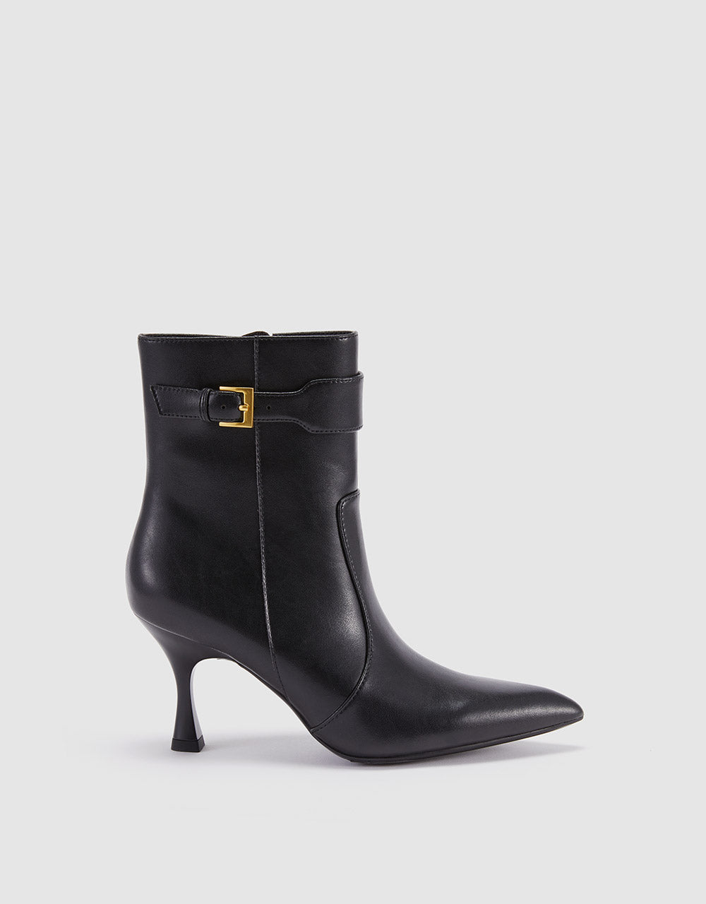 Faux Leather Heeled Boots