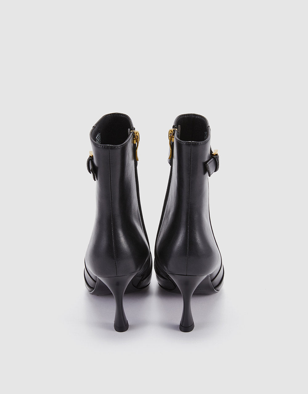 Faux Leather Heeled Boots
