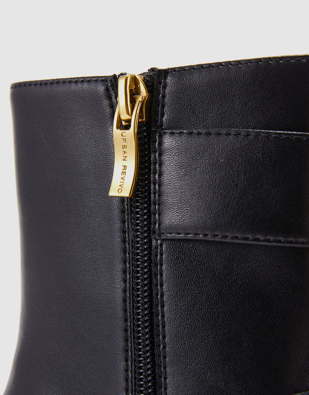 Faux Leather Heeled Boots