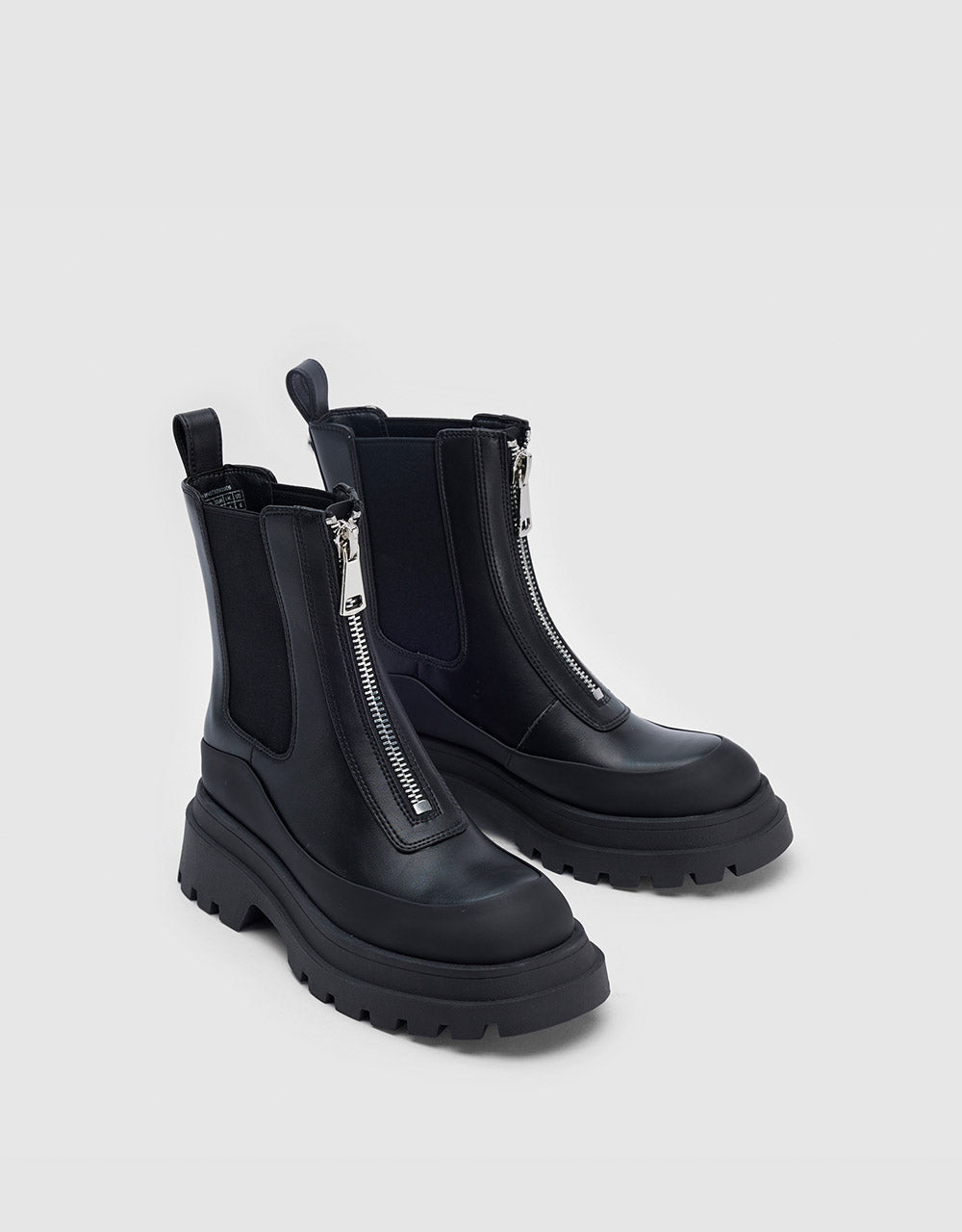 Zip Up Faux Leather Boots