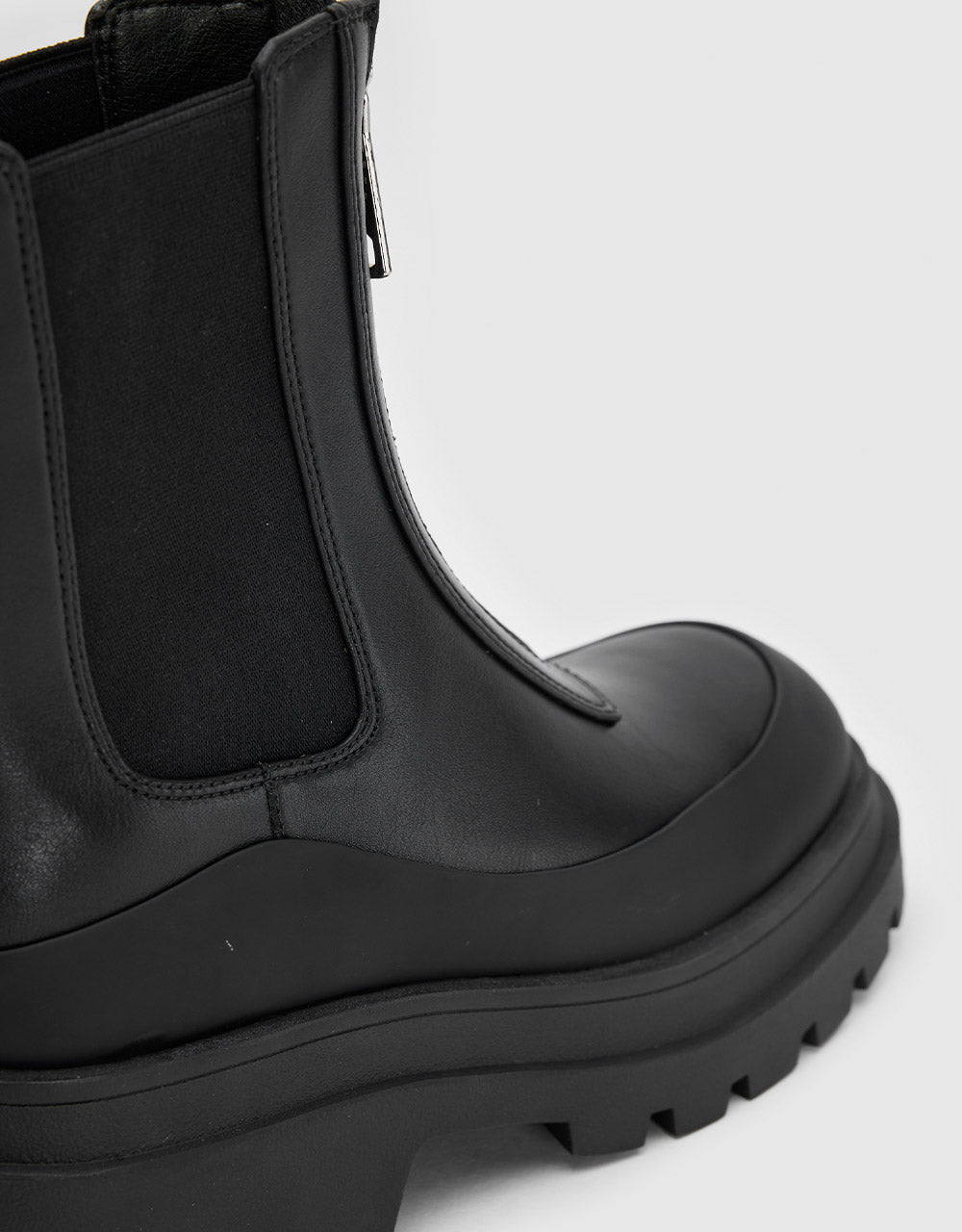 Zip Up Faux Leather Boots