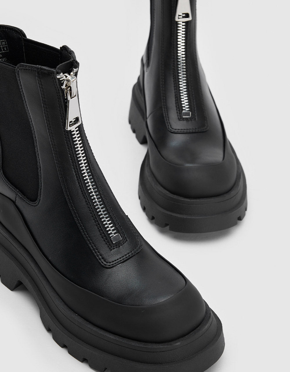 Zip Up Faux Leather Boots
