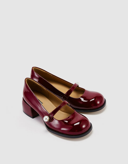 Faux Pearl Detail Mary Janes