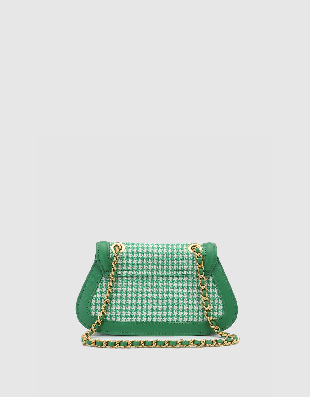 Houndstooth Tweed Shoulder Bag
