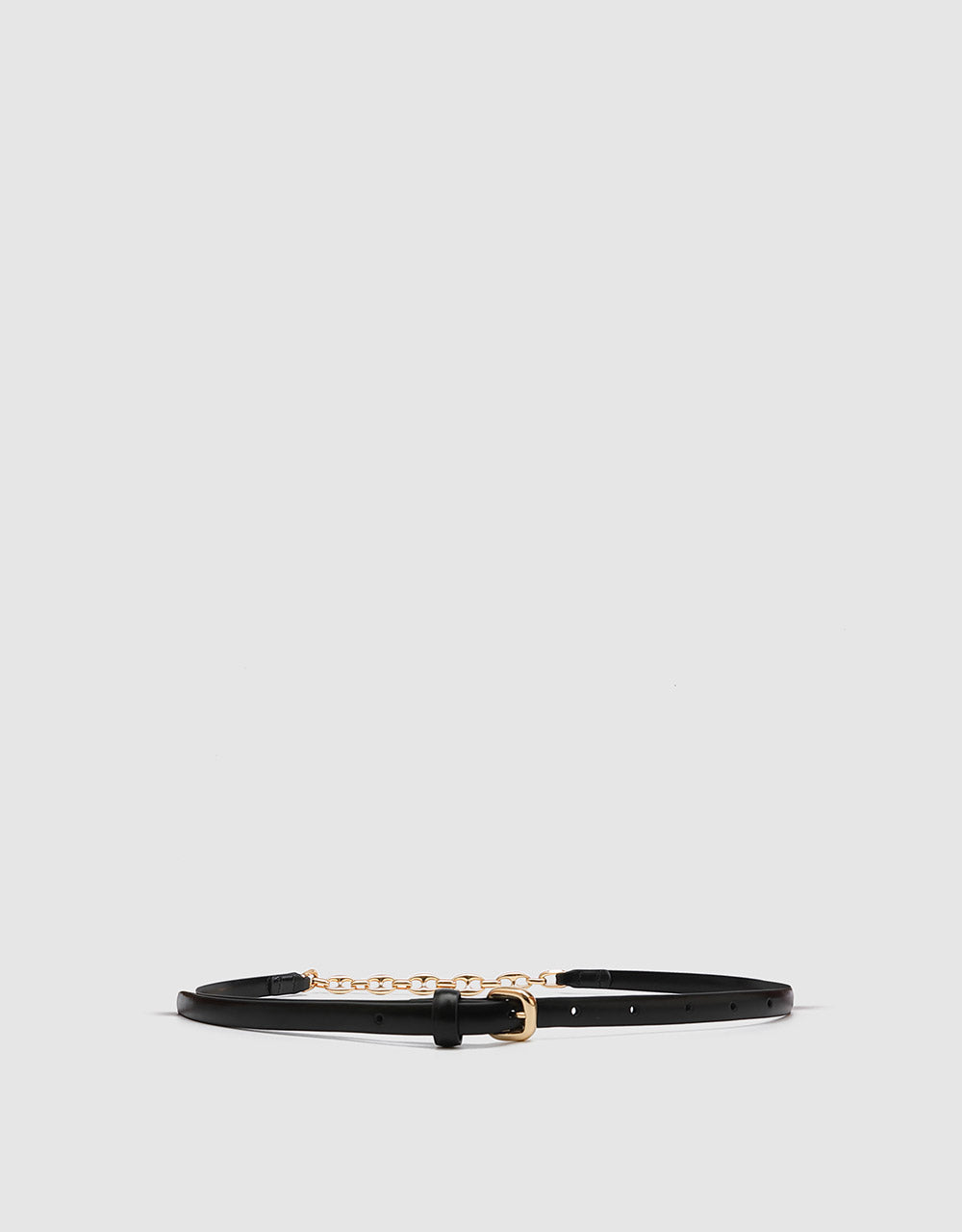 Faux Leather Belt With Buckle
