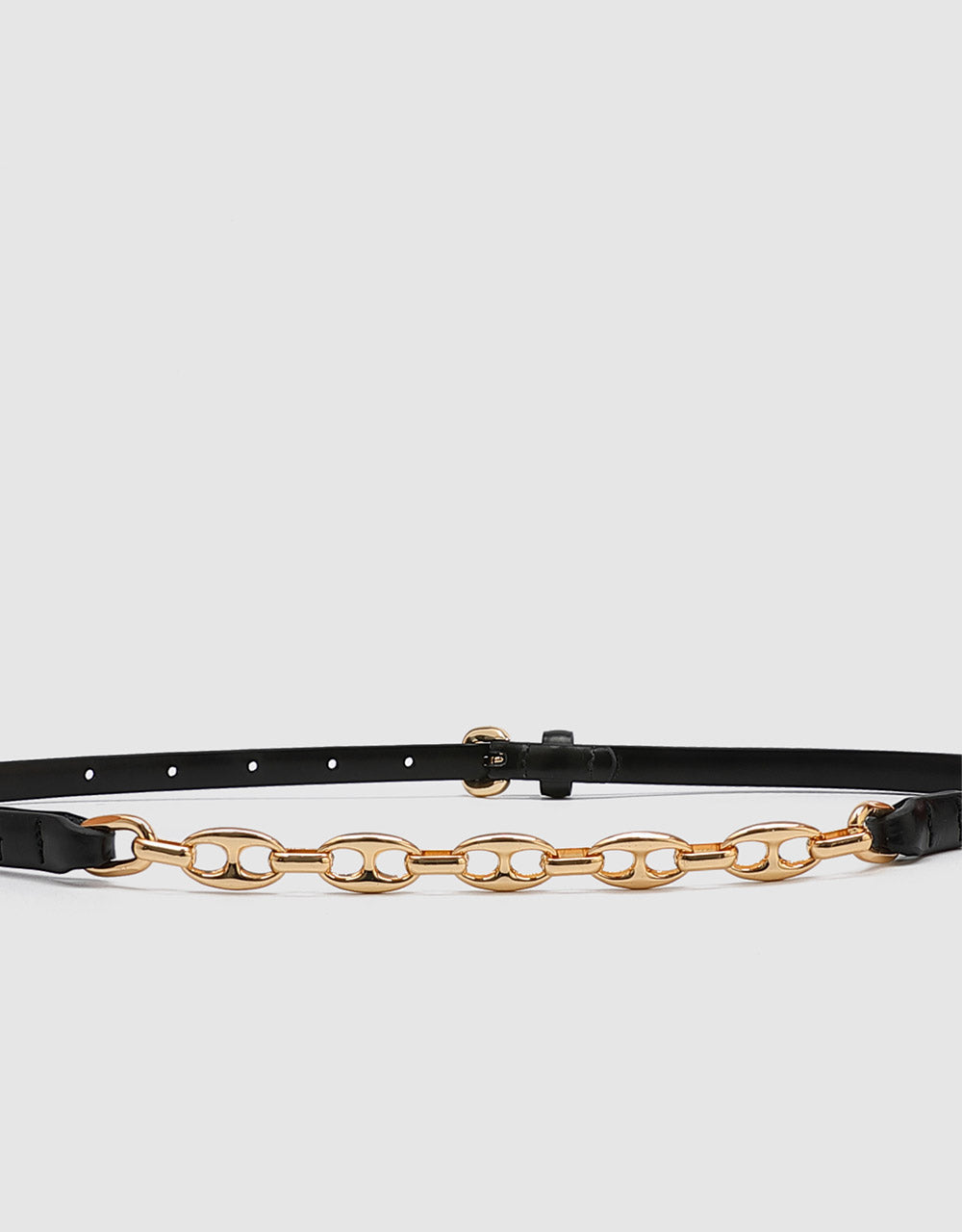 Faux Leather Belt With Buckle