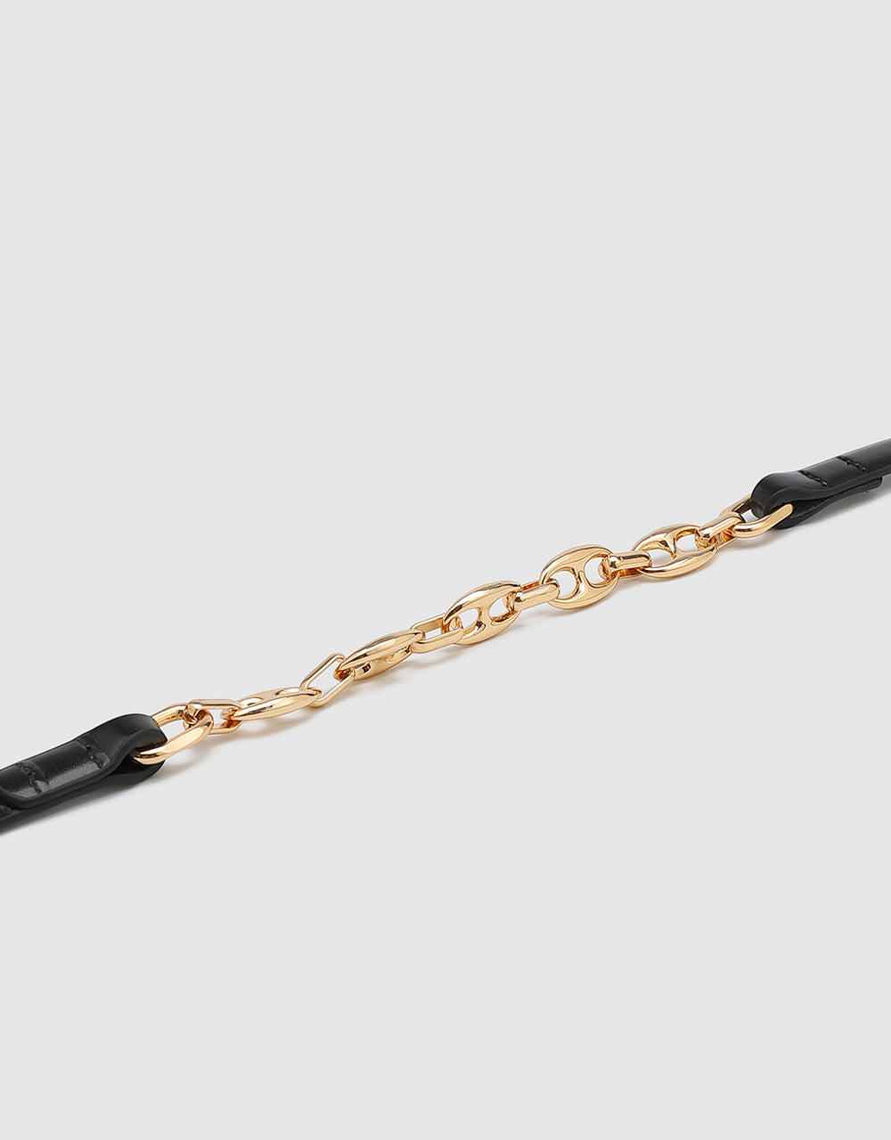 Faux Leather Belt With Buckle