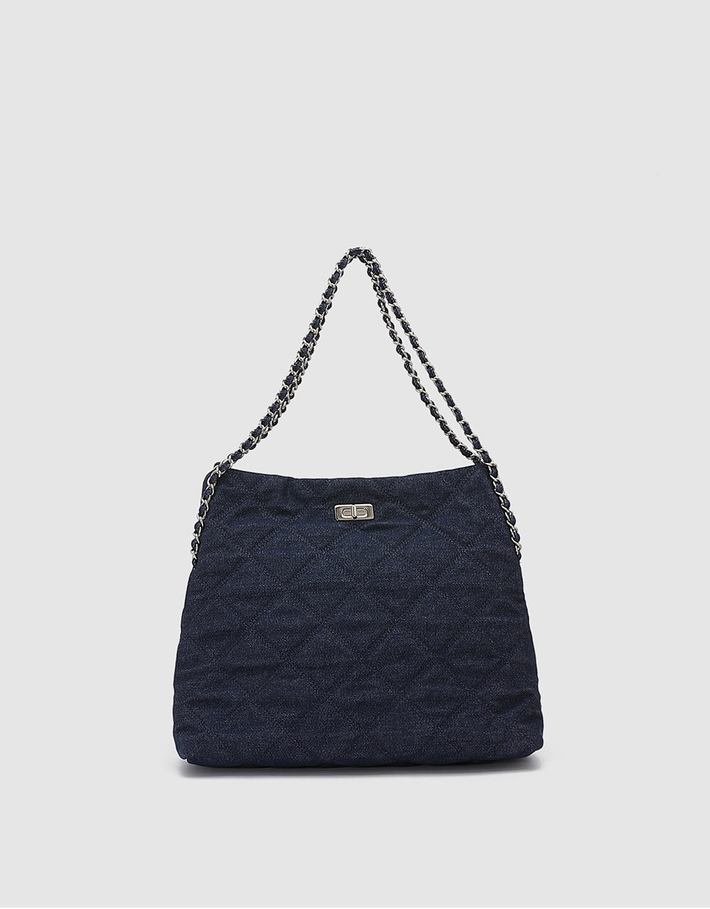 Quilted Denim Shoulder Bag