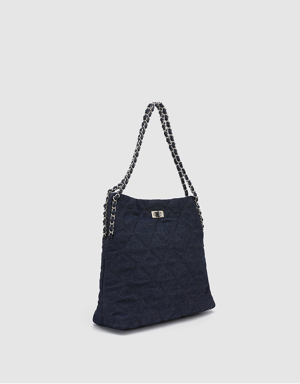 Quilted Denim Shoulder Bag