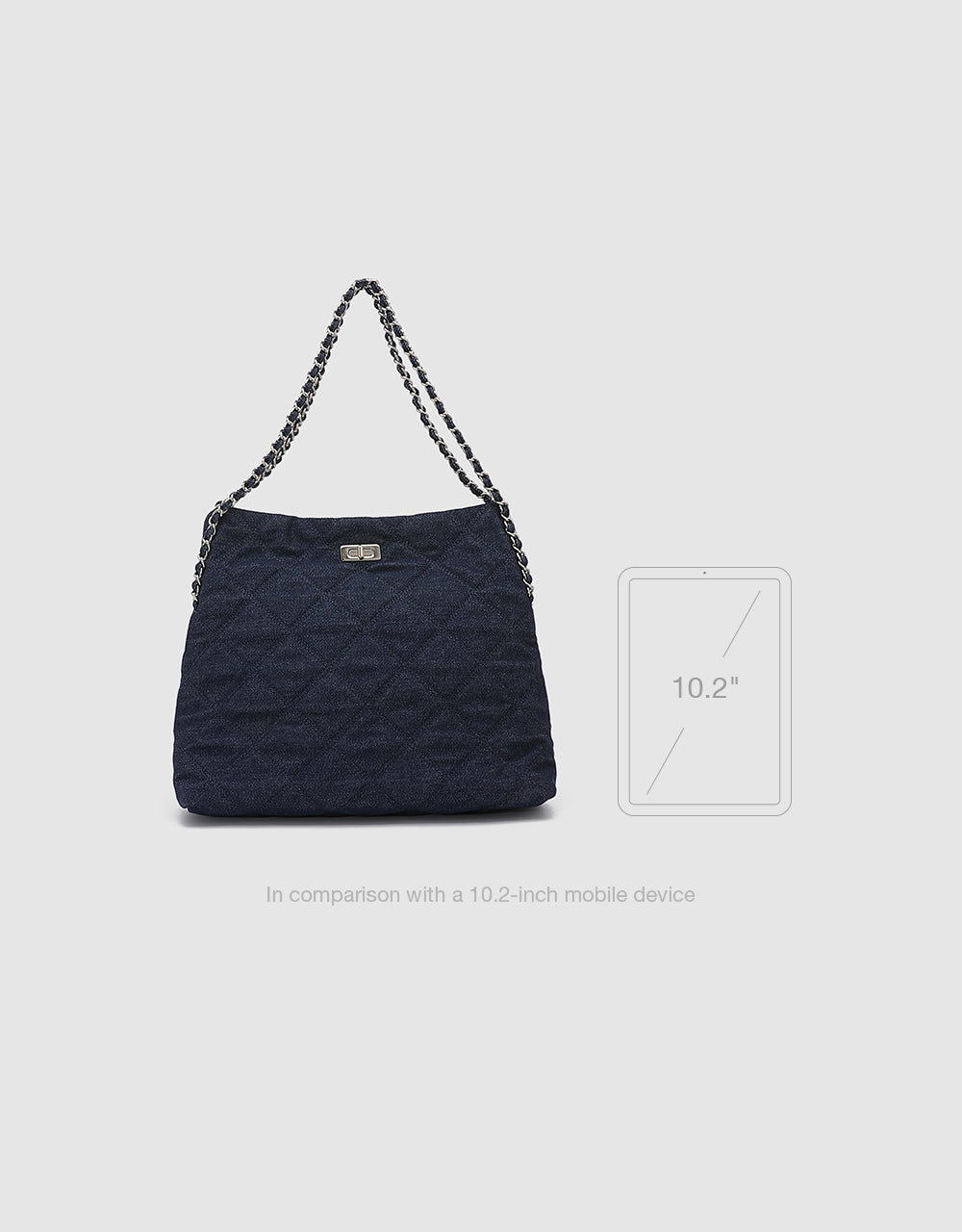 Quilted Denim Shoulder Bag