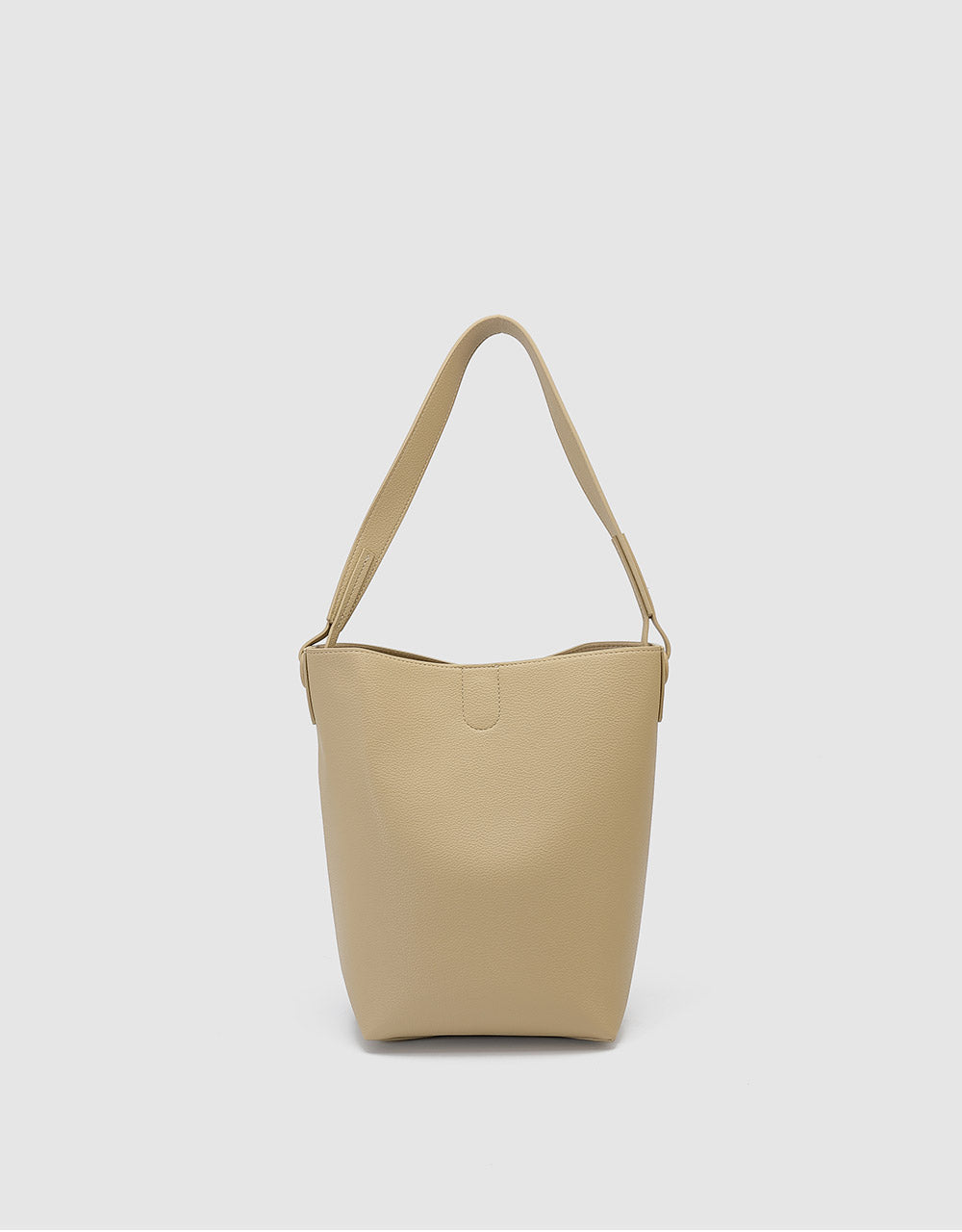 Faux Leather Tote Bag With Pouch
