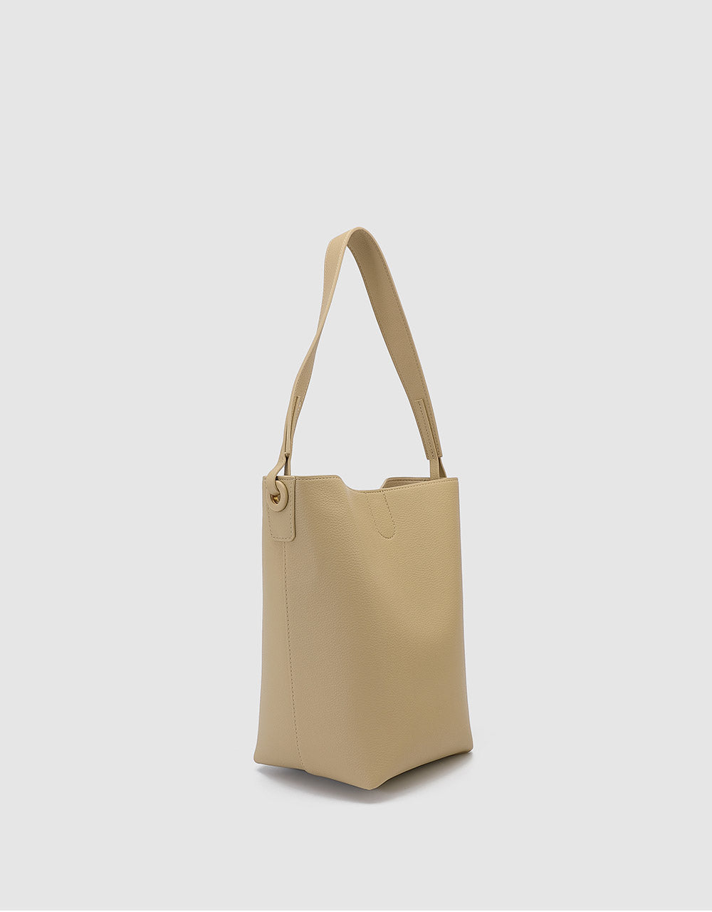 Faux Leather Tote Bag With Pouch