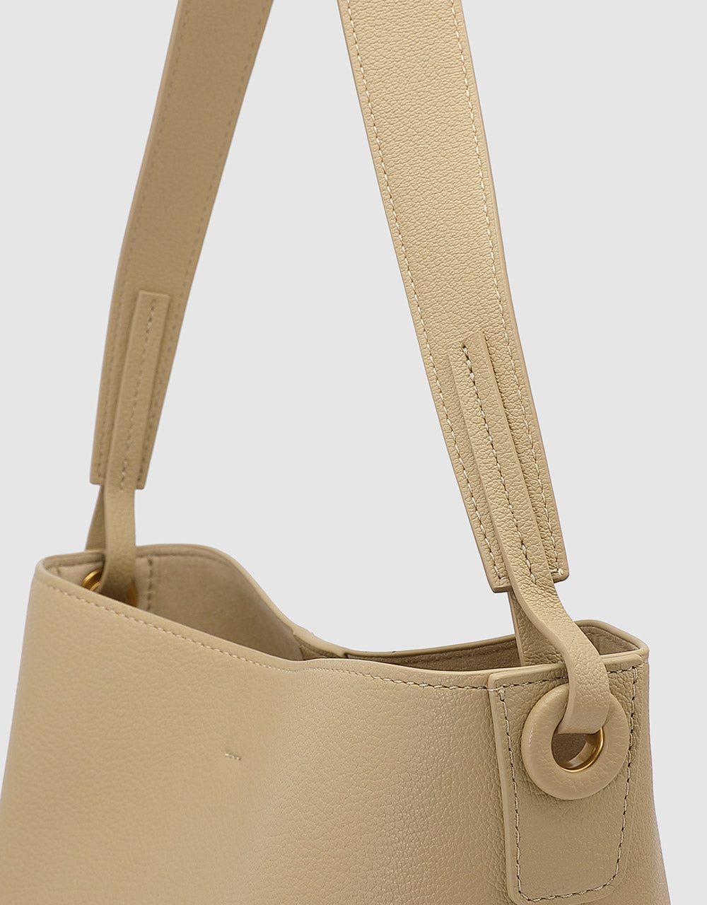 Faux Leather Tote Bag With Pouch