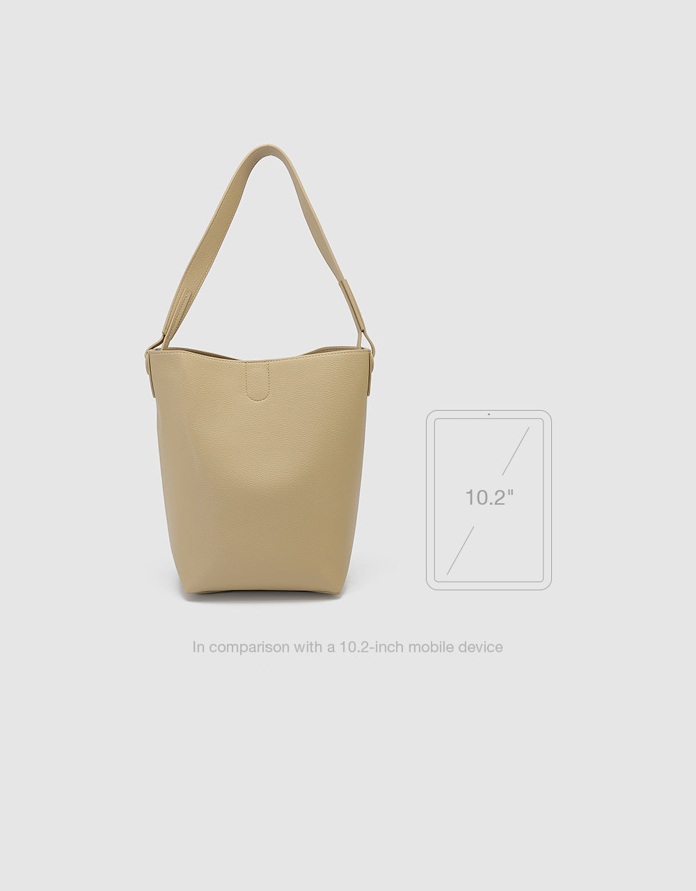 Faux Leather Tote Bag With Pouch