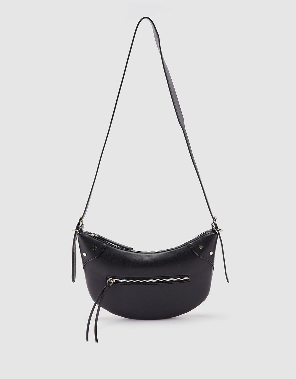 Faux Leather Baguette Bag