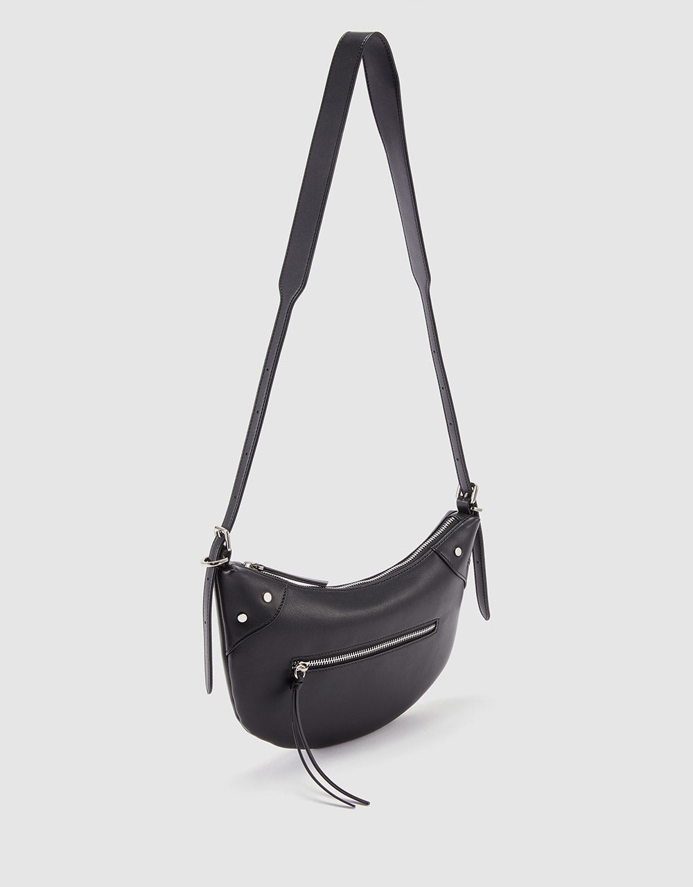 Faux Leather Baguette Bag