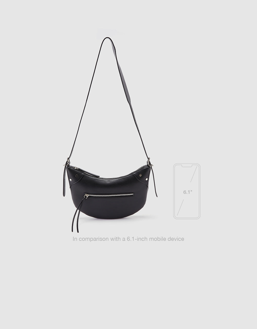 Faux Leather Baguette Bag