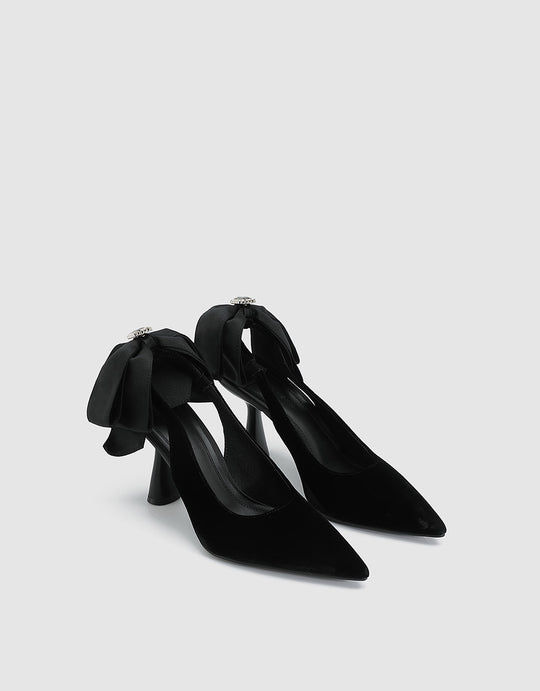 Bow Detail Heeled Slingbacks