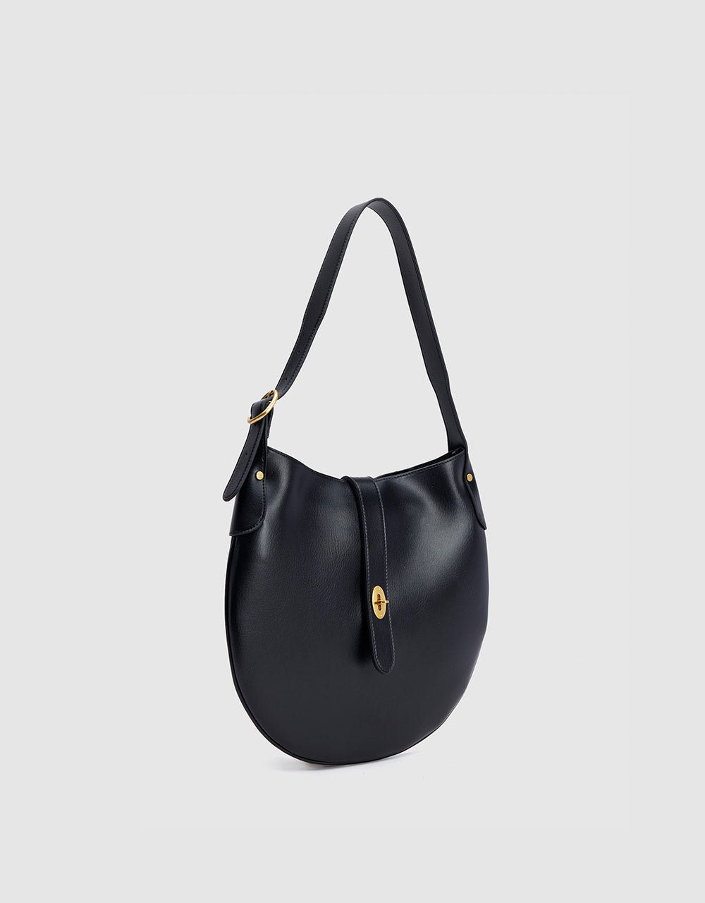 Faux Leather Saddle Shoulder Bag