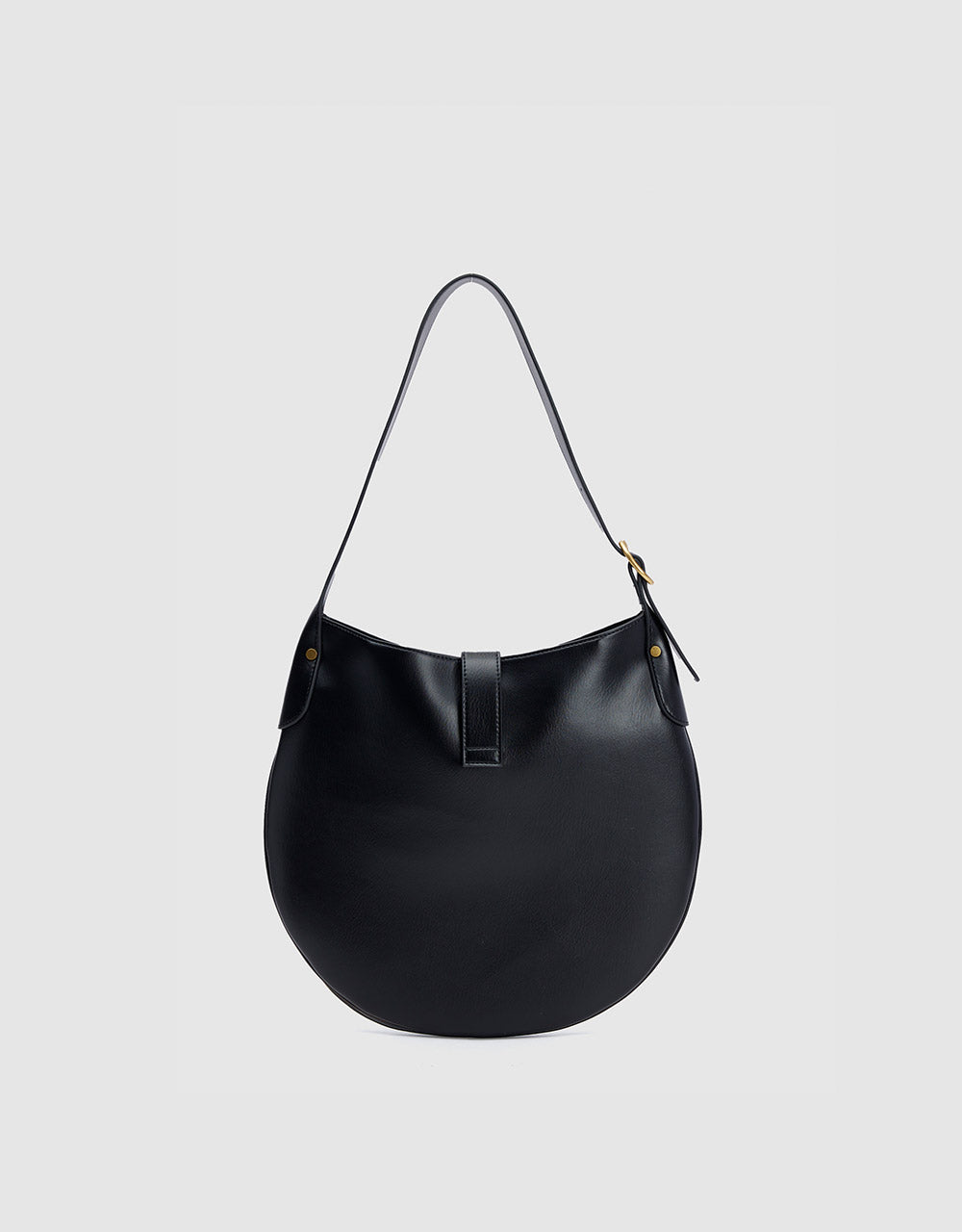 Faux Leather Saddle Shoulder Bag