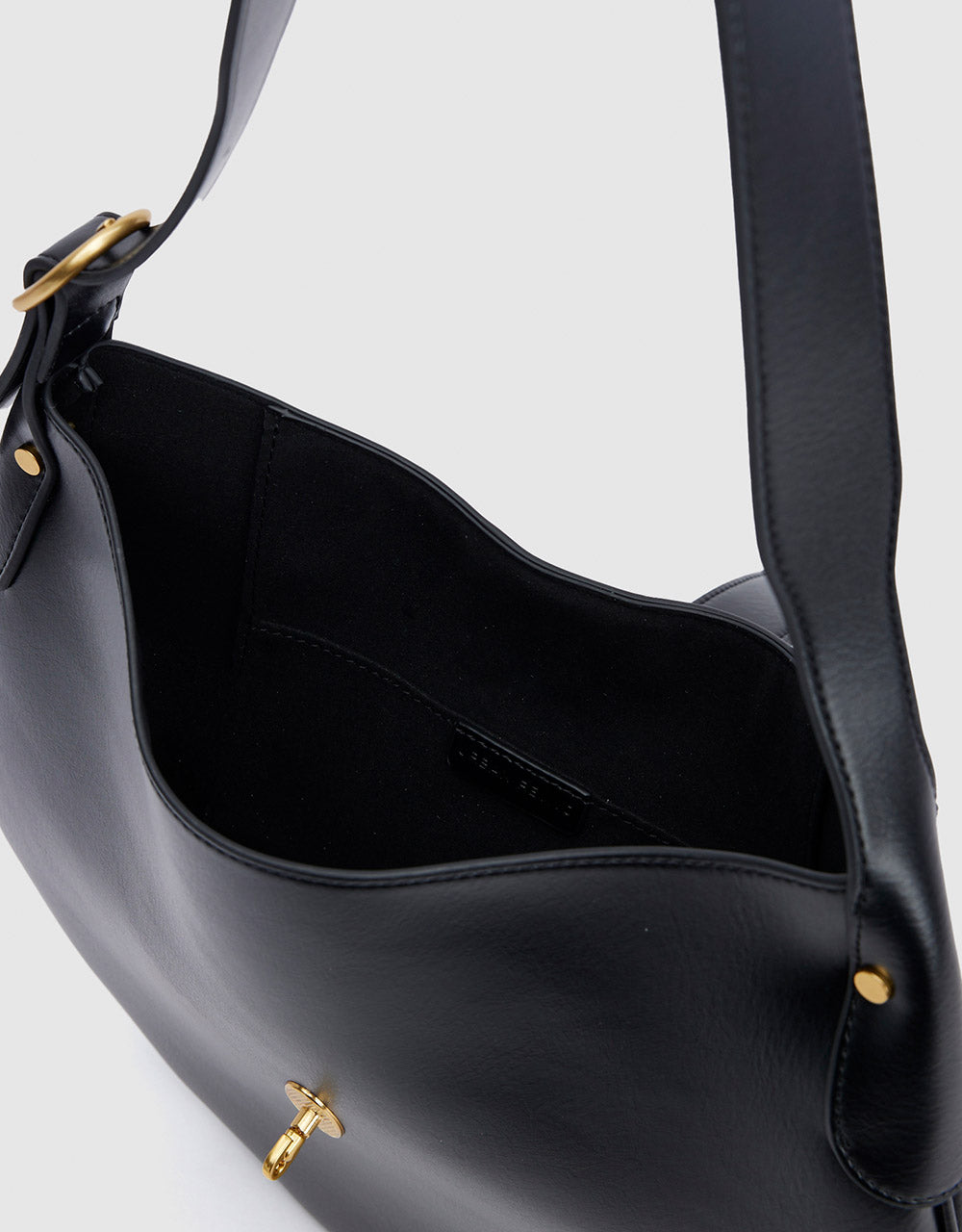 Faux Leather Saddle Shoulder Bag