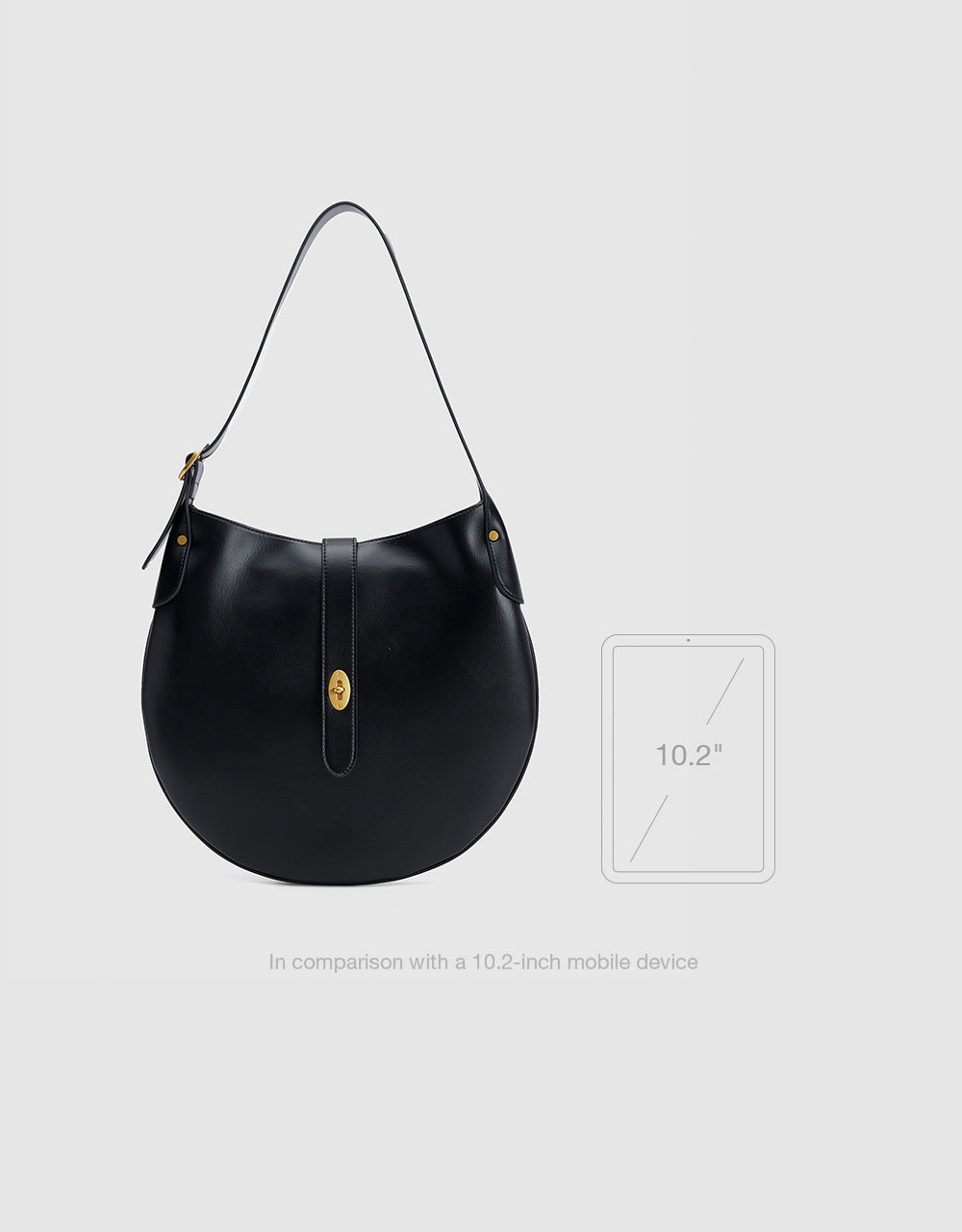 Faux Leather Saddle Shoulder Bag