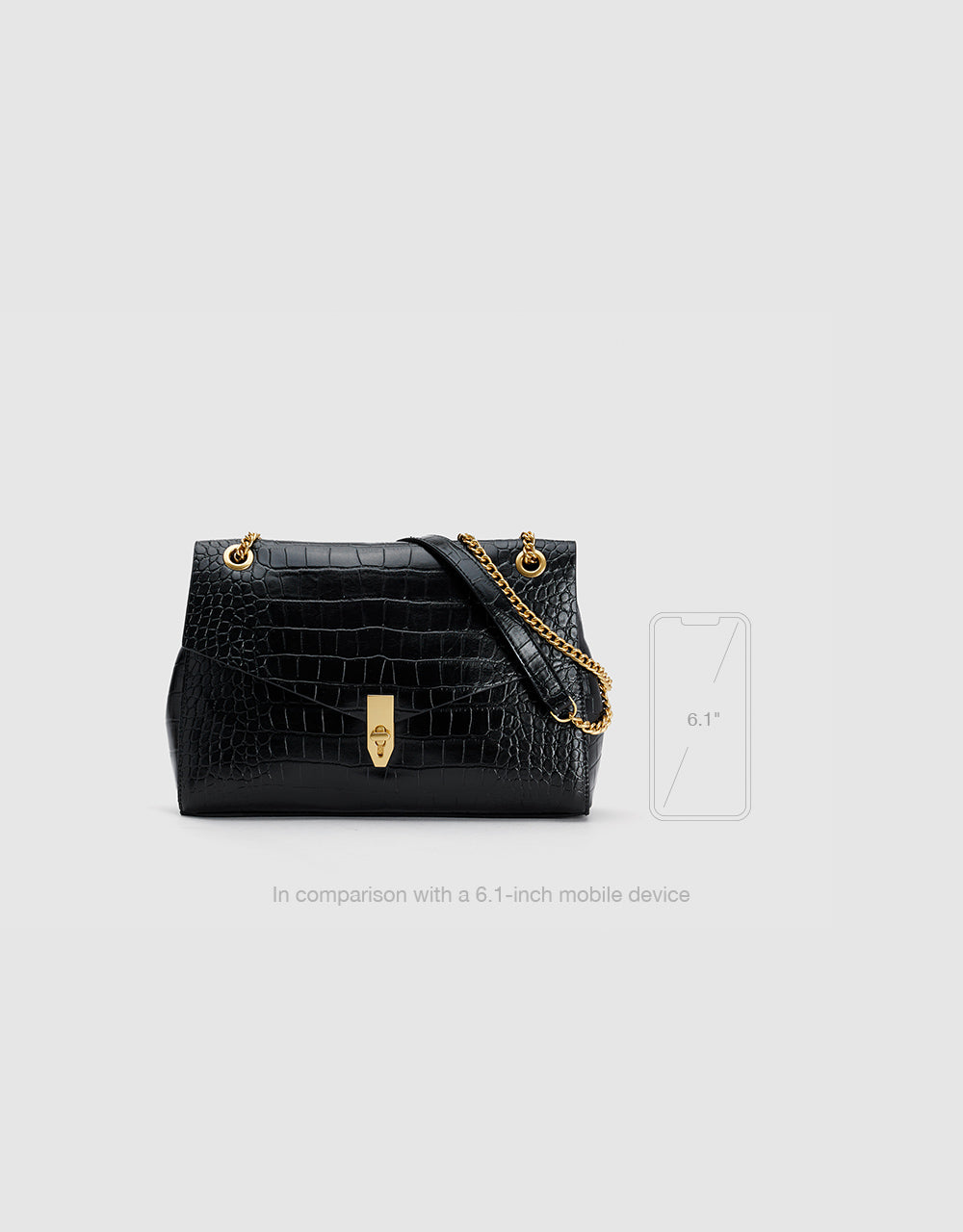 Crocodile Effect Shoulder Bag