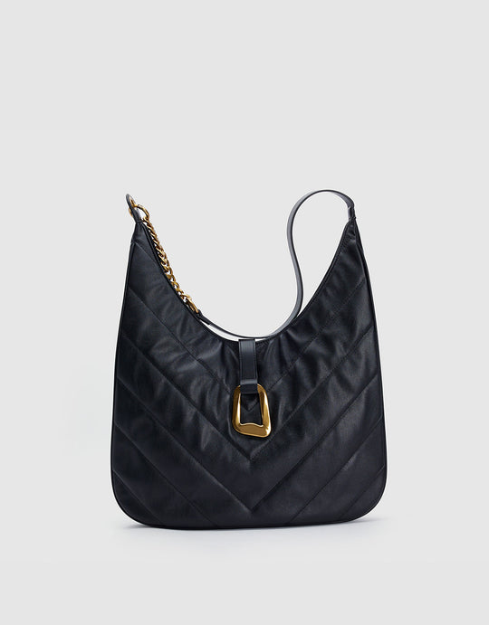 Chevron Baguette Bag