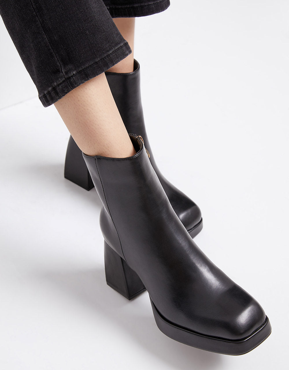 Block Heeled Ankle Boots