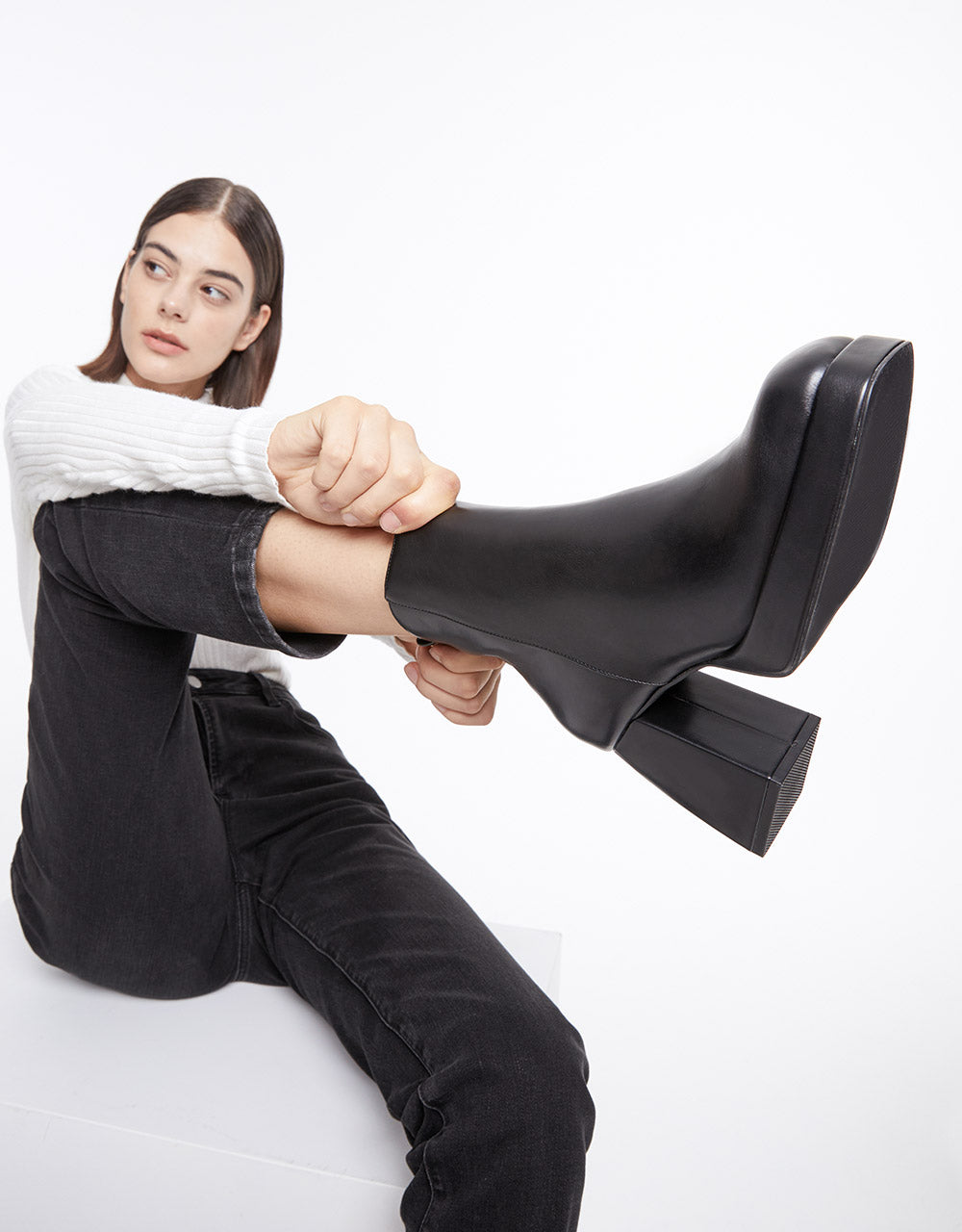Block Heeled Ankle Boots