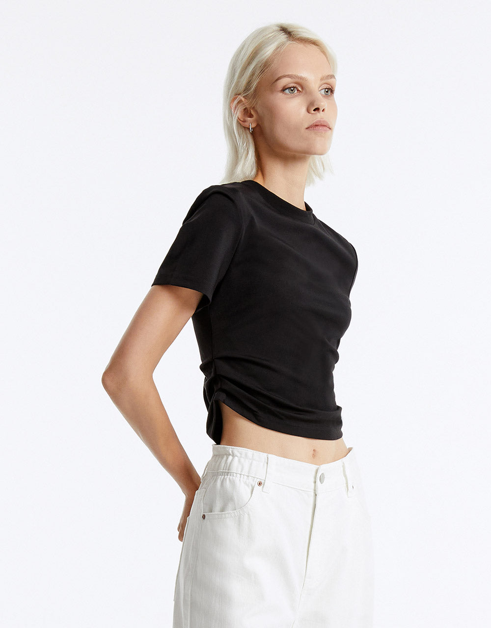 Asymmetric Cropped T-Shirt
