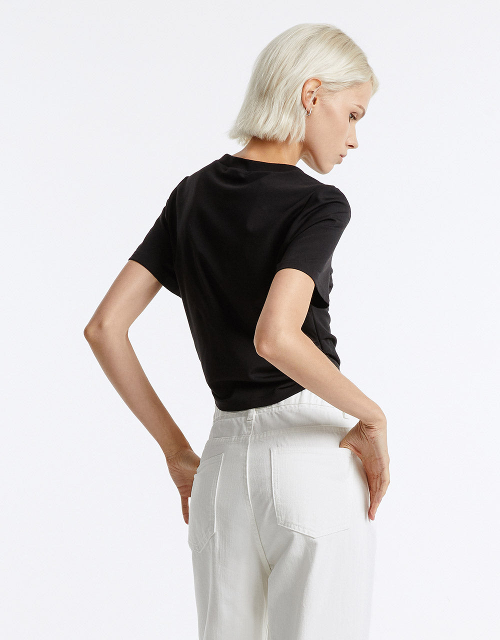 Asymmetric Cropped T-Shirt