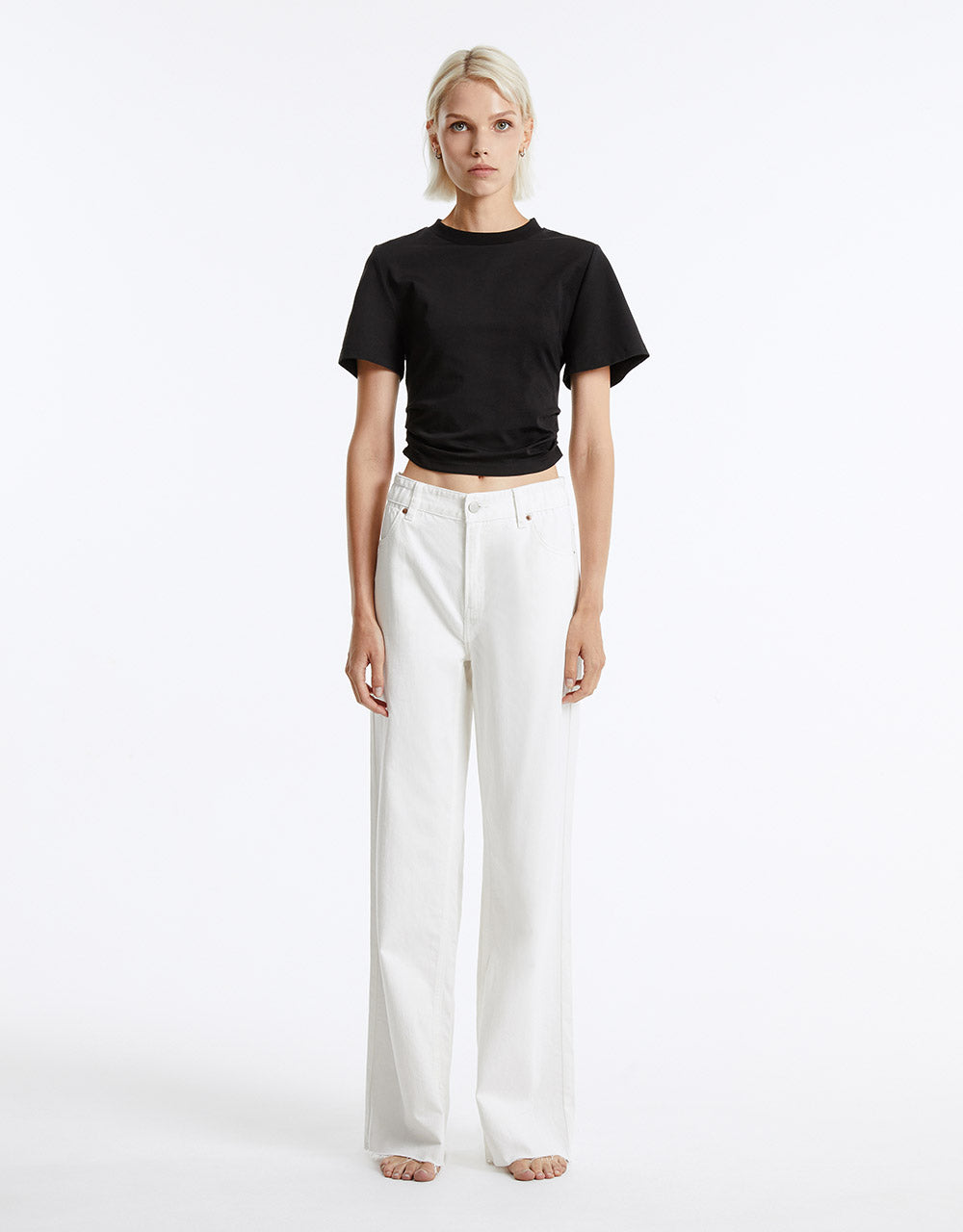 Asymmetric Cropped T-Shirt