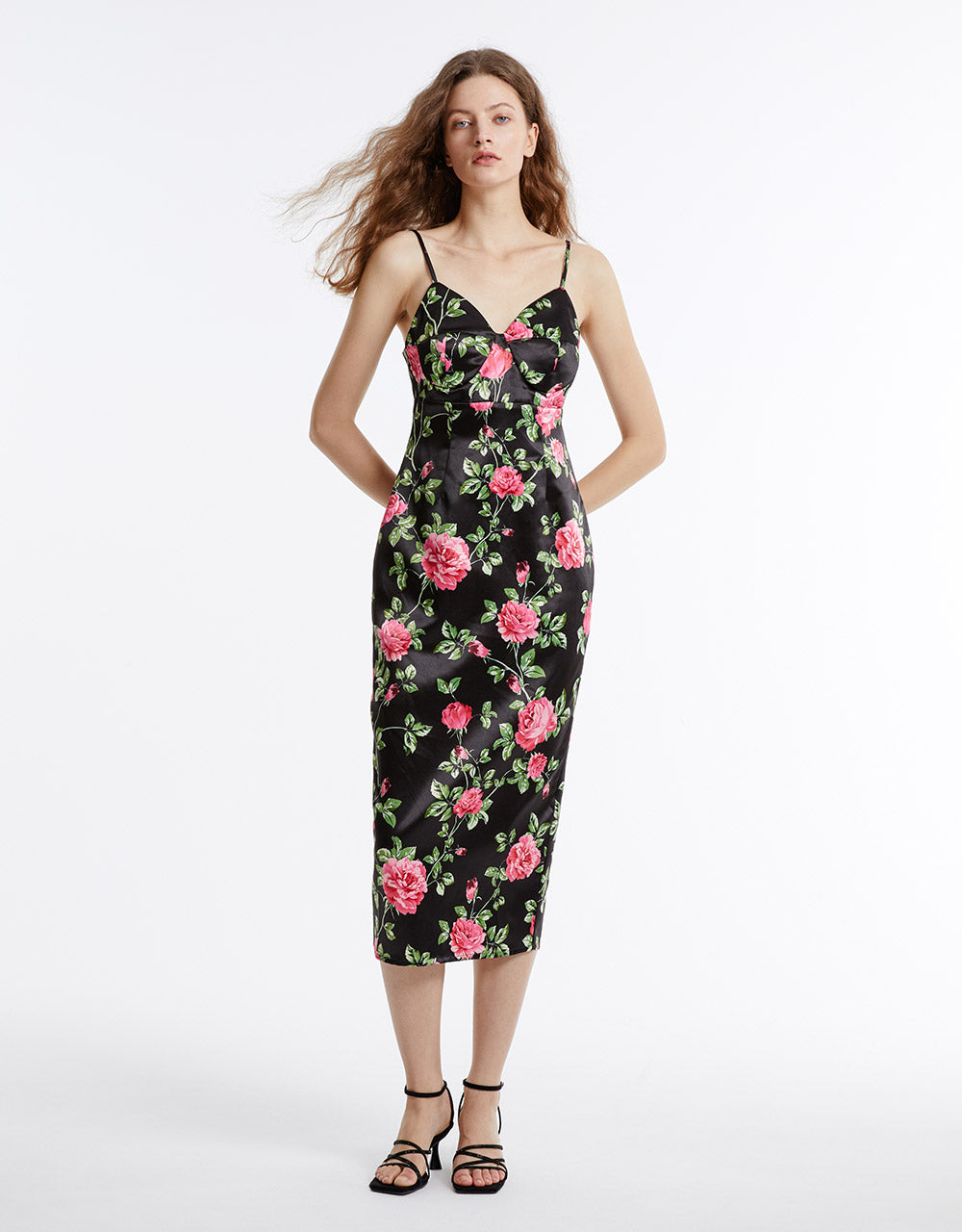 Floral Print Strappy Dress