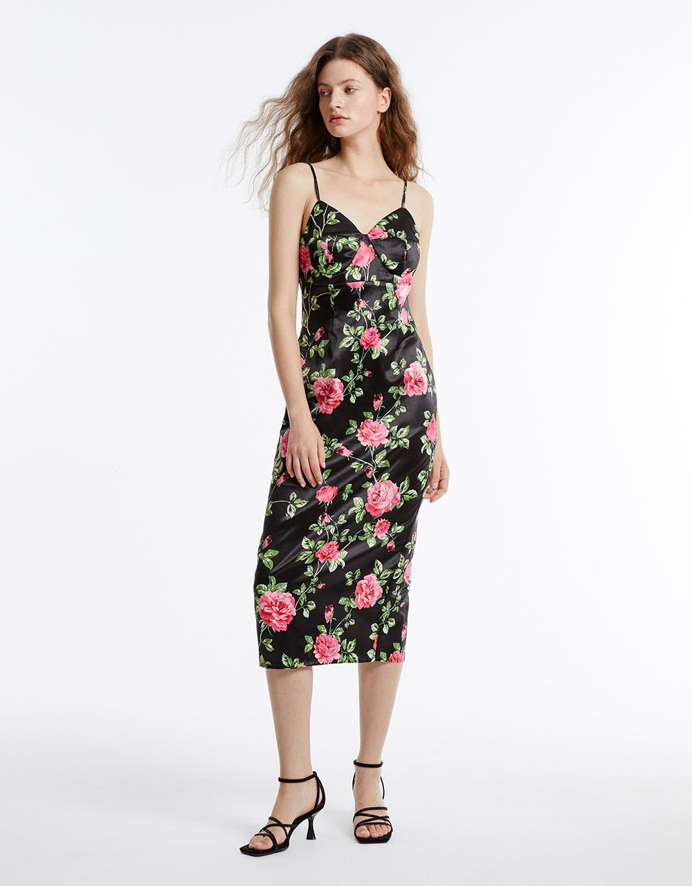Floral Print Strappy Dress