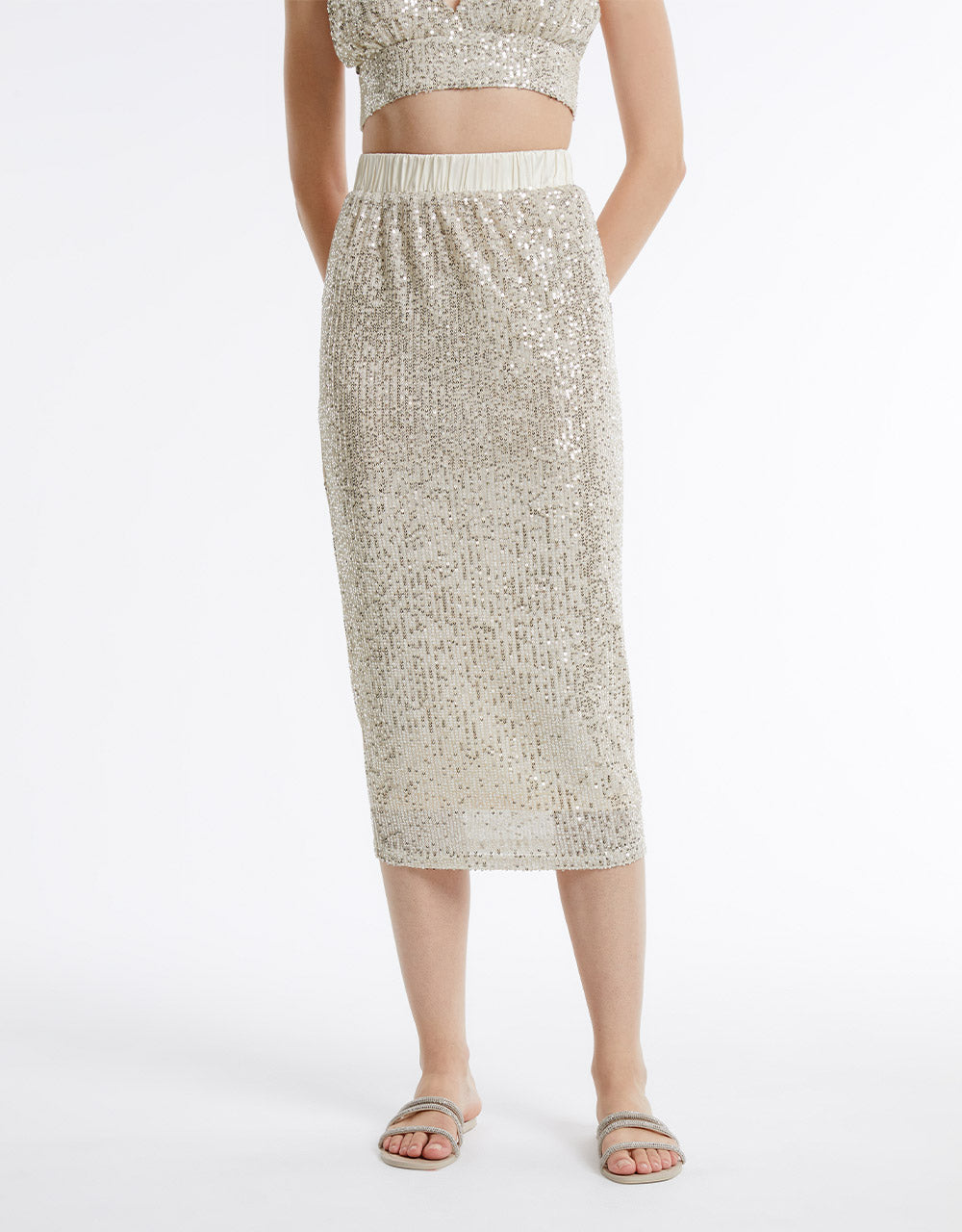 Sequined Maxi Skirt
