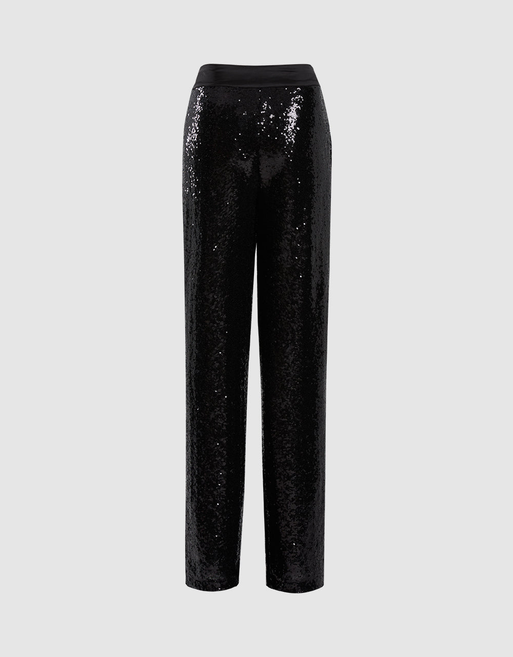 High Waist Flare Pants With Sequins