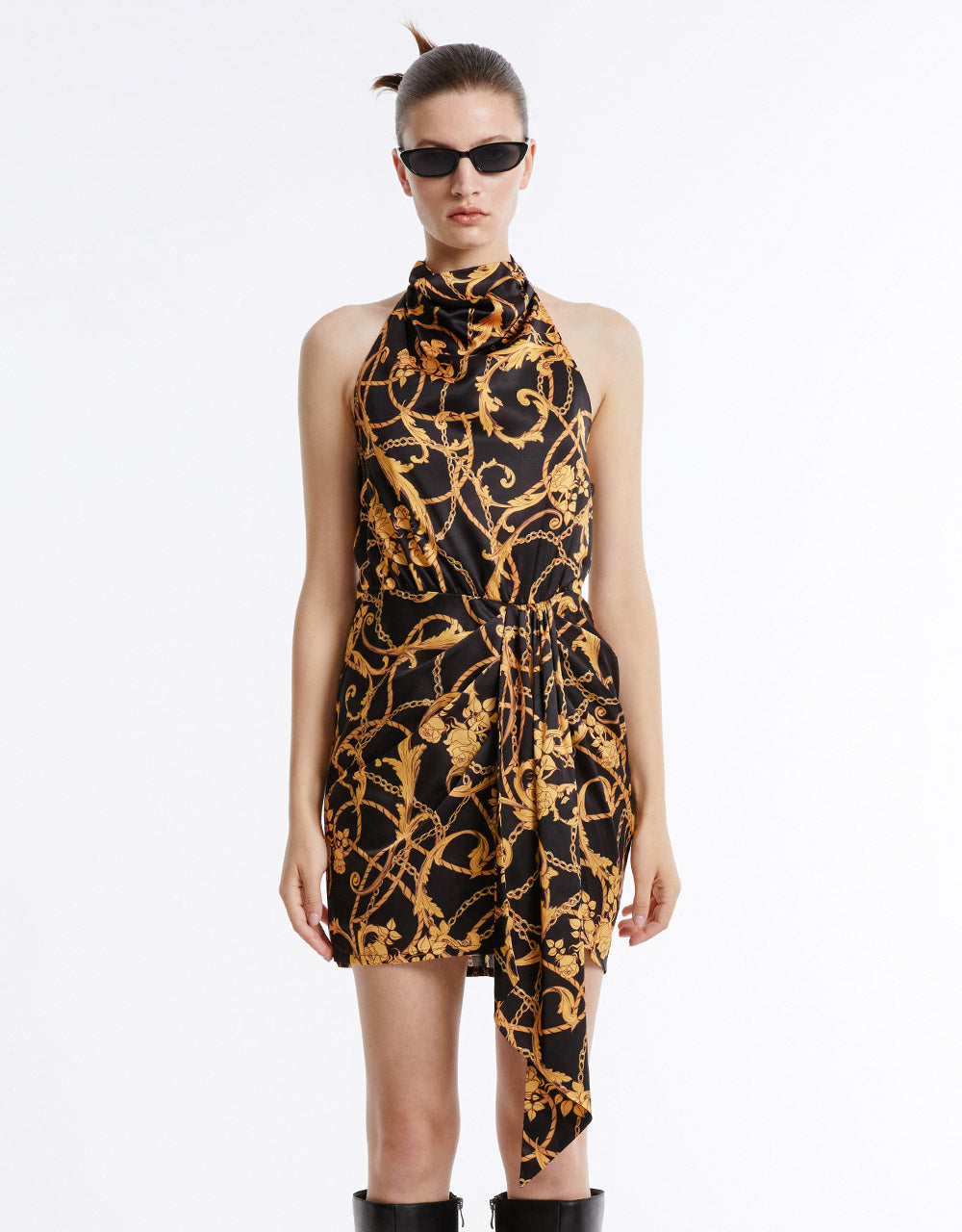 Printed Halter Dress
