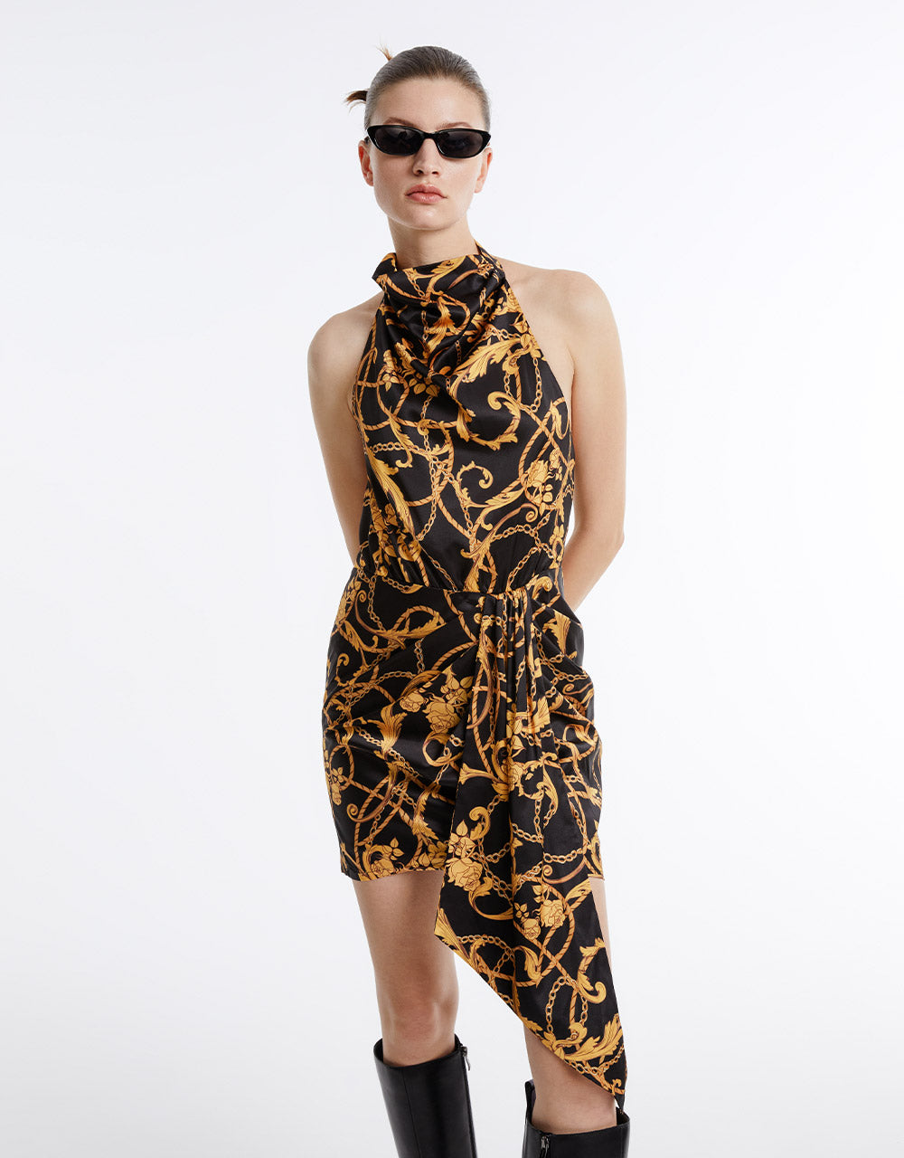 Printed Halter Dress