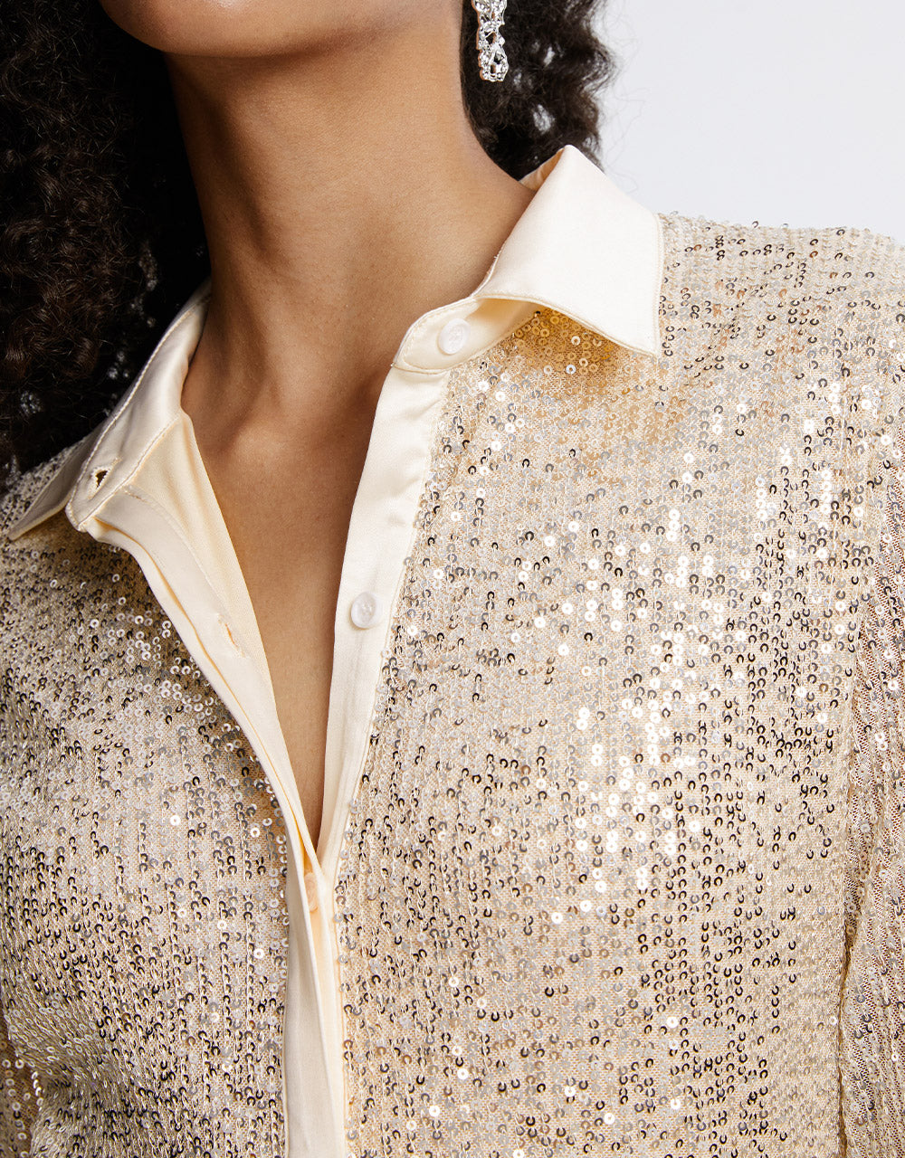 Combination Sequined Dress