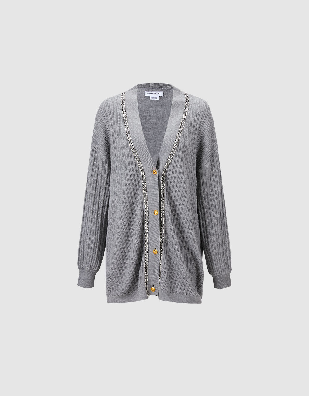 Contrast Trim Cardigan