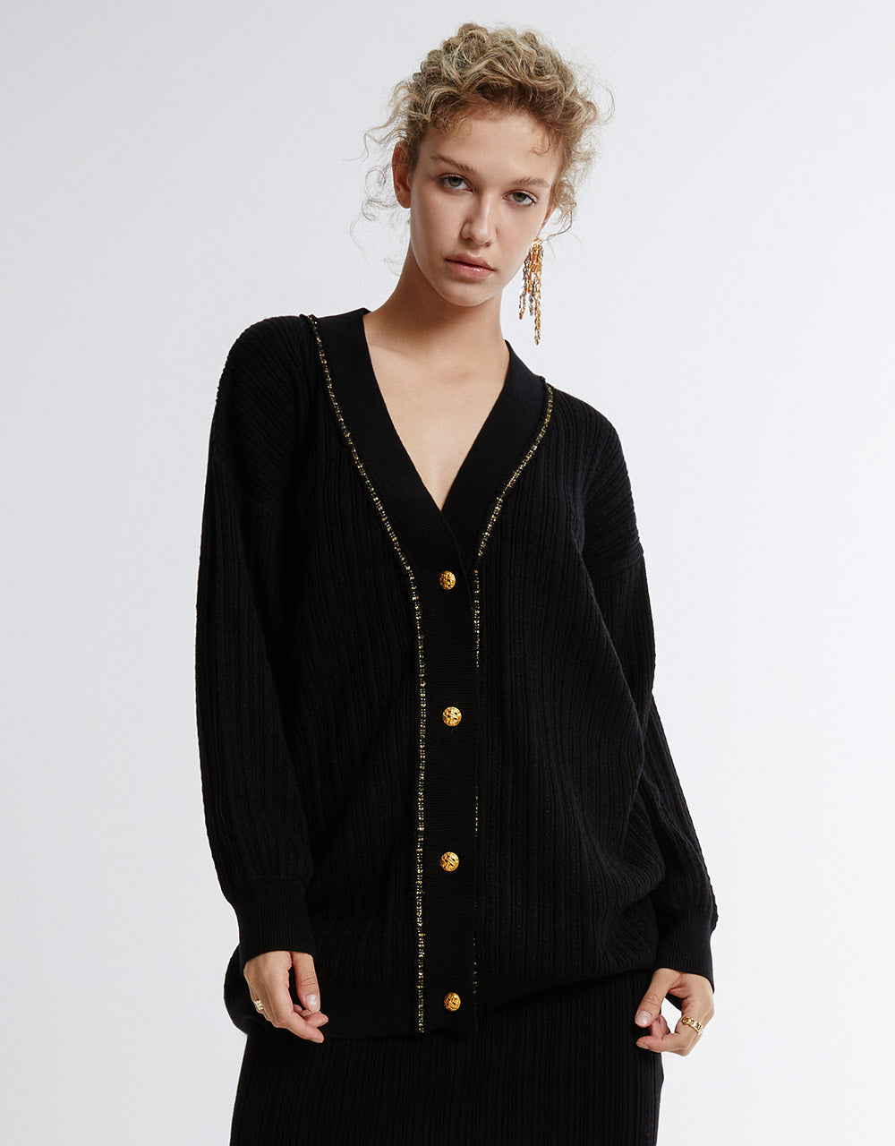 Contrast Trim Cardigan
