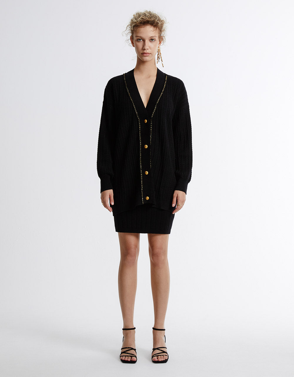 Contrast Trim Cardigan