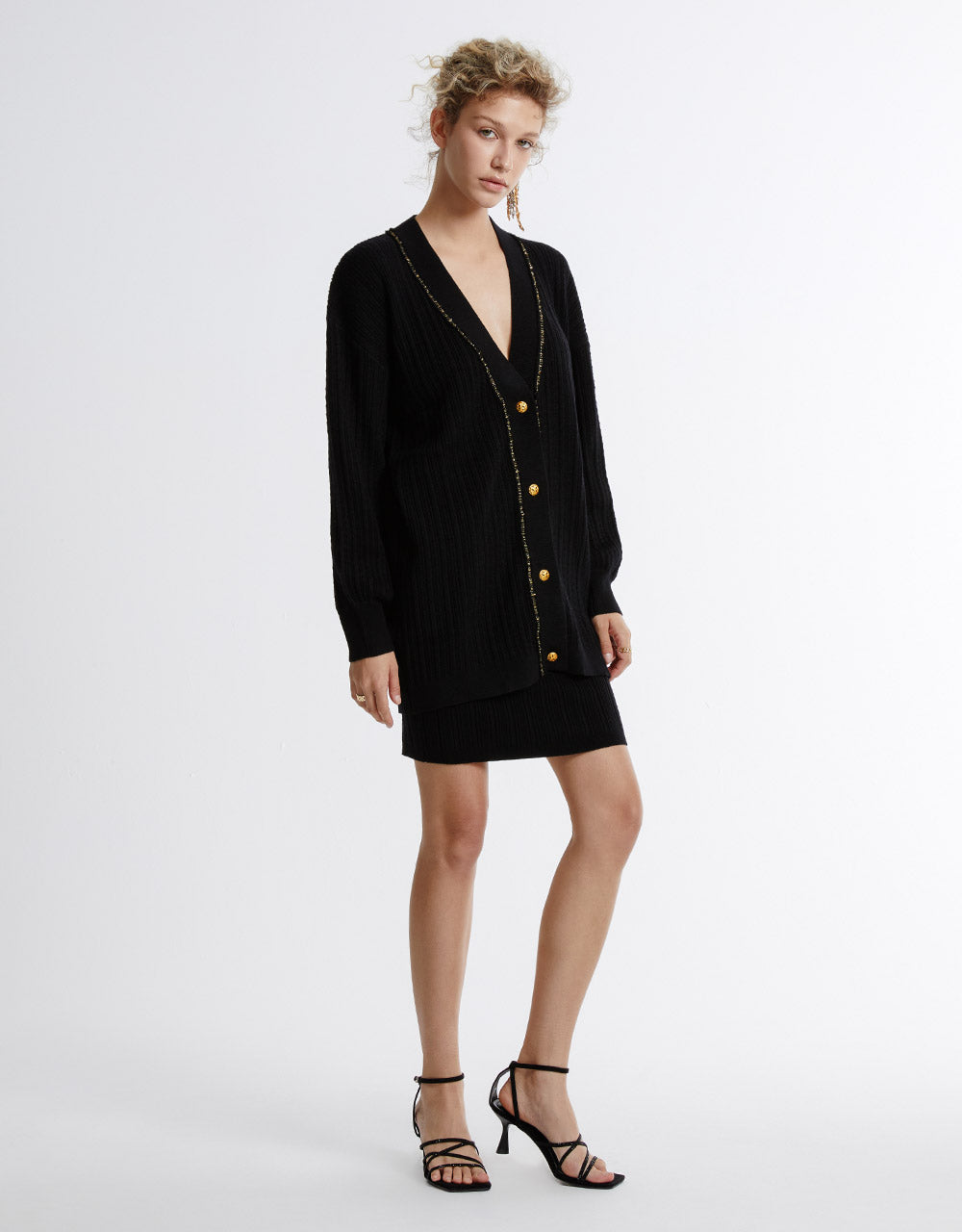 Contrast Trim Cardigan