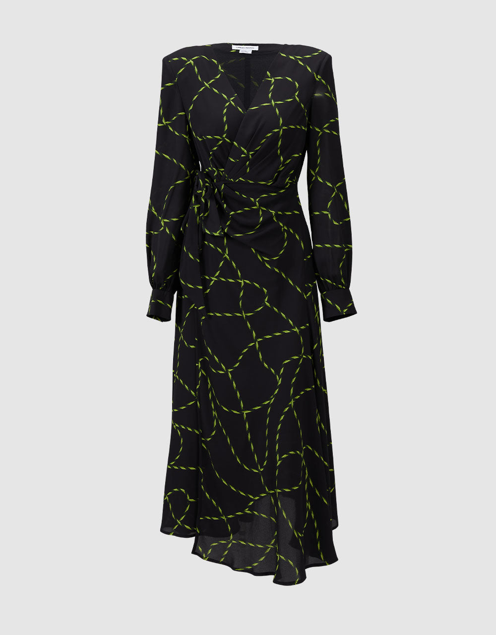 Printed Ruched Wrap Dress