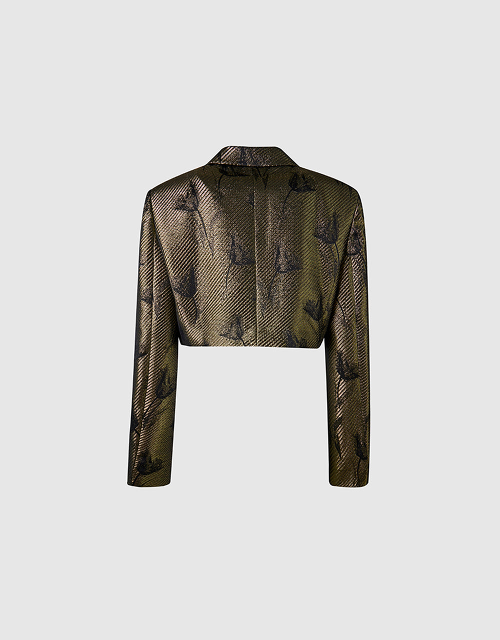 Printed Cropped Blazer