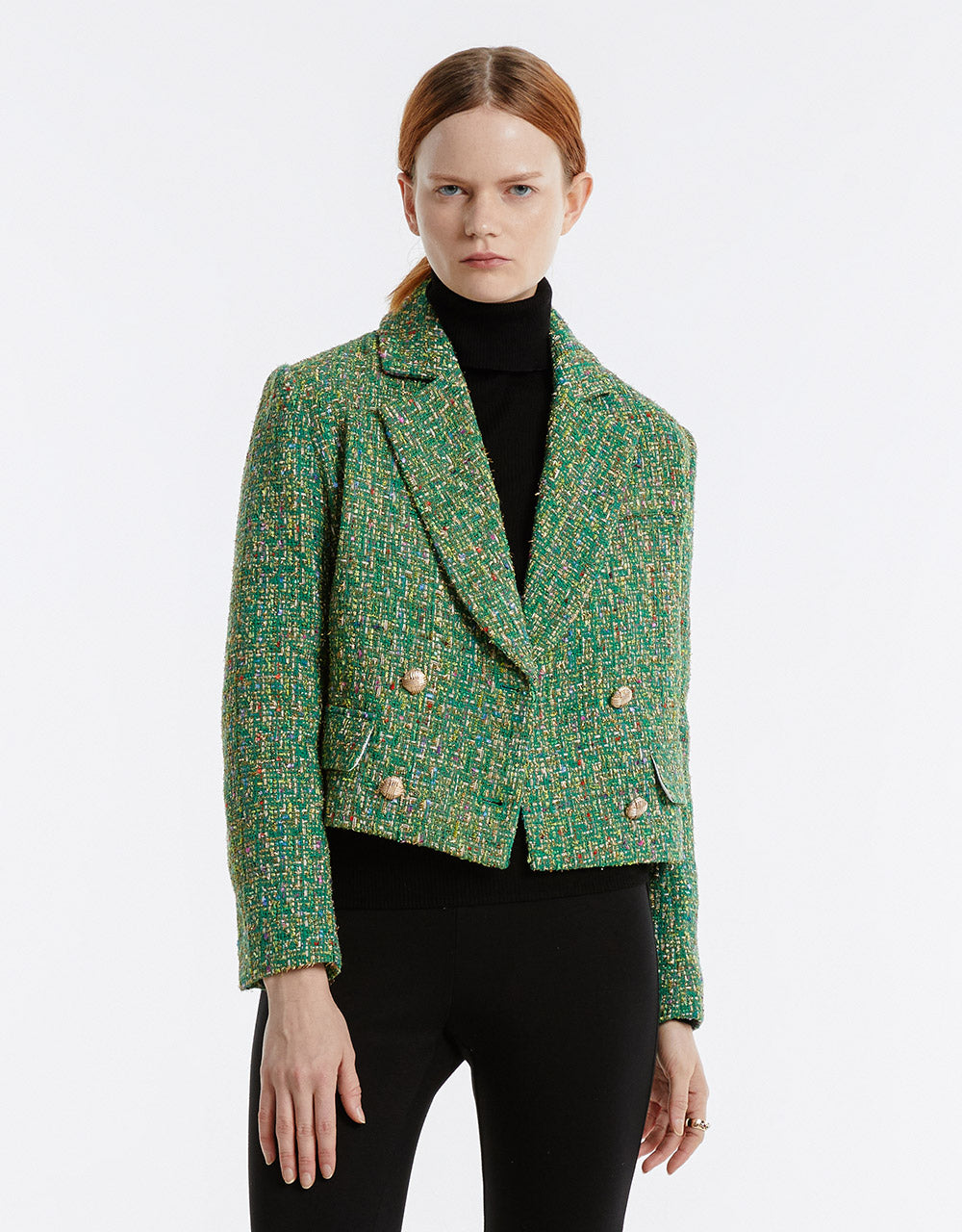 Tweed Cropped Blazer
