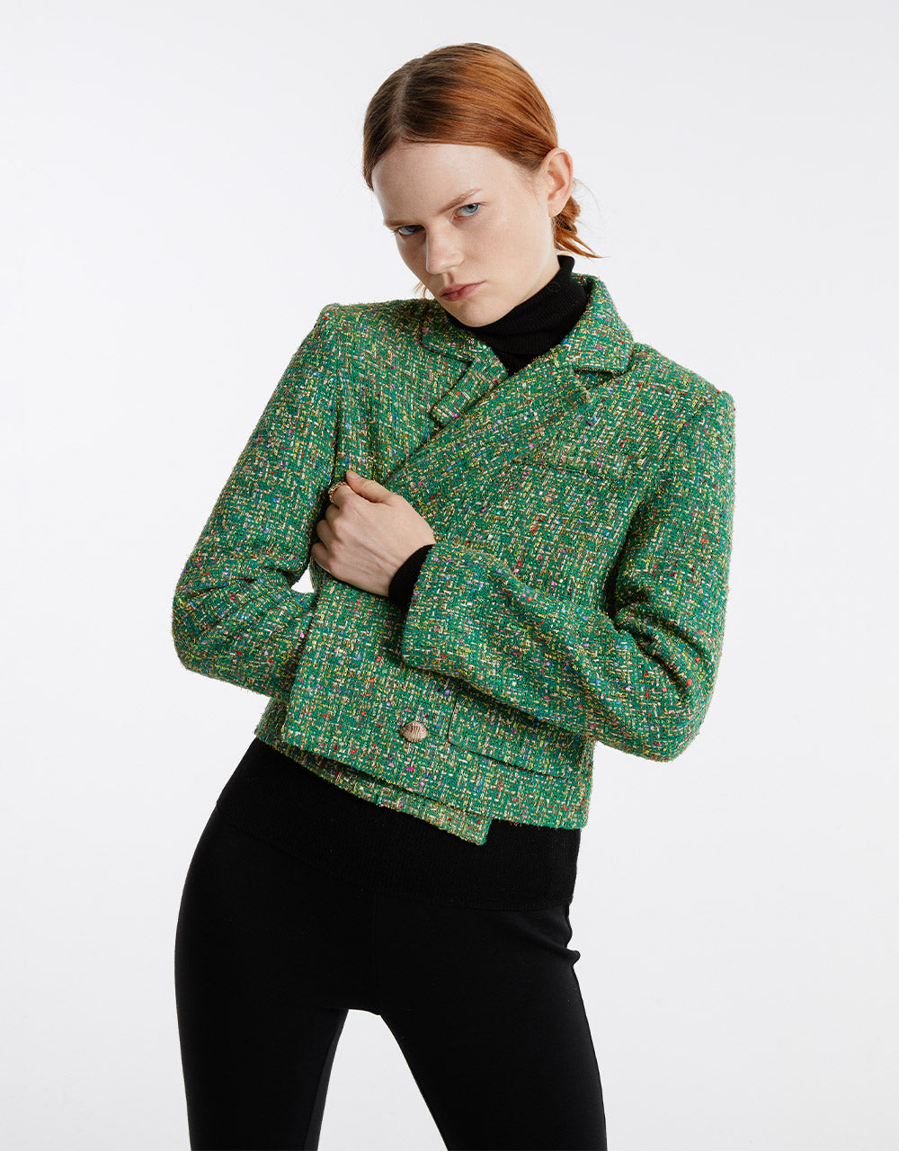 Tweed Cropped Blazer