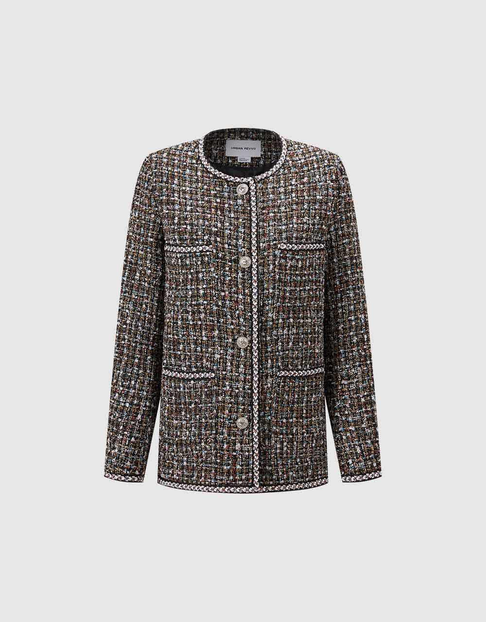 Tweed Button Up Jacket