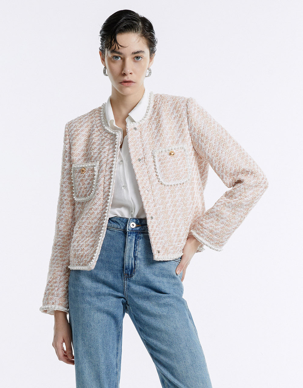 Patch Pocket Tweed Jacket